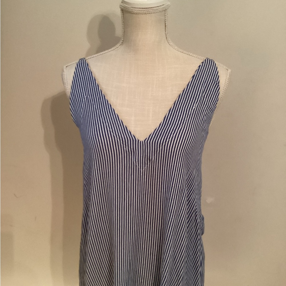 Lulu's Navy Striped Tank Top